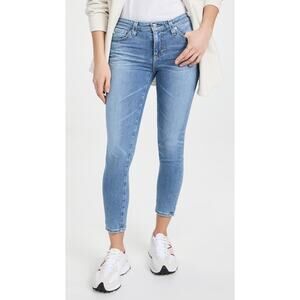 AG Adriano Goldschmied The Prima Crop Light‎ Wash Mid Rise Skinny Jeans 26